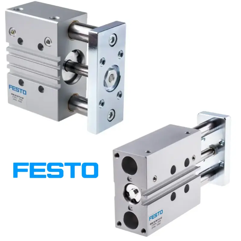 Festo-Pneumatic-Guided-Cylinder کاتالوگ، لیست قیمت و خرید جک راهنما دار DFM فستو مدل DFM-32-100-P-A-KF-B | مرکز برق