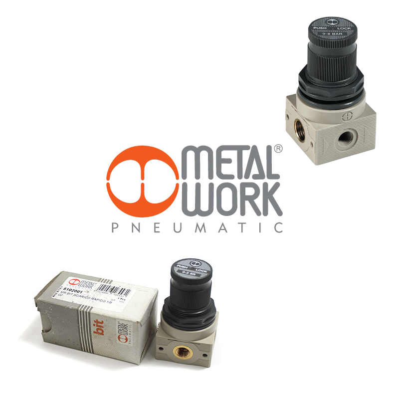 BIT MR MetalWork کاتالوگ، لیست قیمت و خرید رگلاتور پنوماتیک متال ورک MetalWork مدل BIT MR سایز 1/4 اینچ | مرکز برق