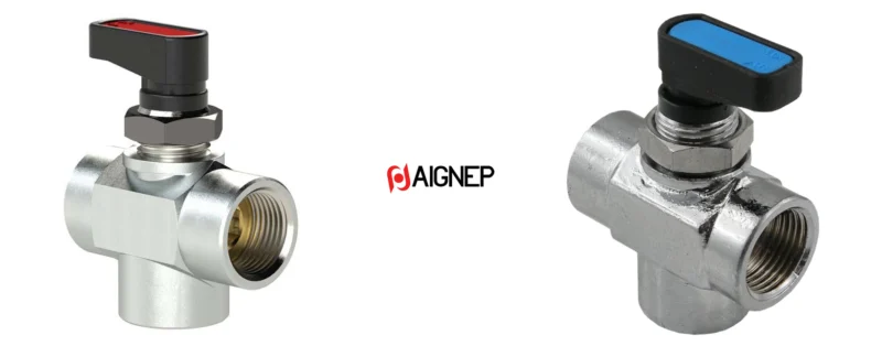 کاتالوگ، لیست قیمت و خرید شیر صلیبی اگنپ AIGNEP سایز 1/4، 1/8 و 3/8 اینچ | مرکز برق