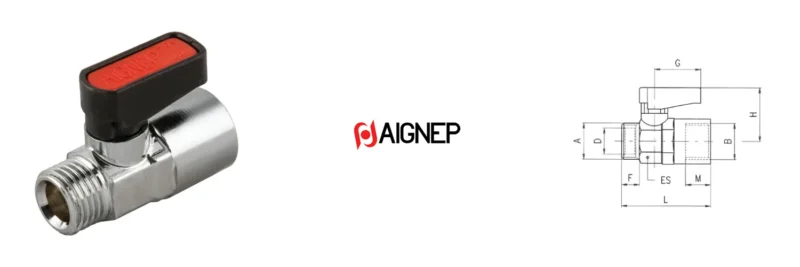 کاتالوگ، لیست قیمت و خرید شیر توپی اگنپ AIGNEP | مرکز برق