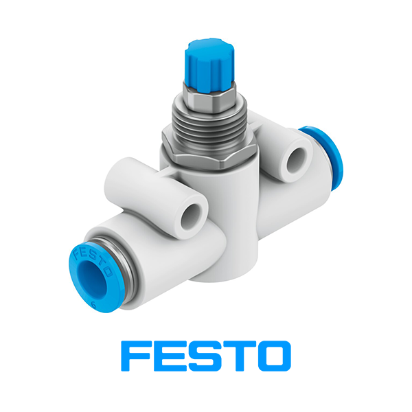 FESTO-GR-Flow-Control-Valve فولی بین راهی شلنگ خور GR فستو - Image 1