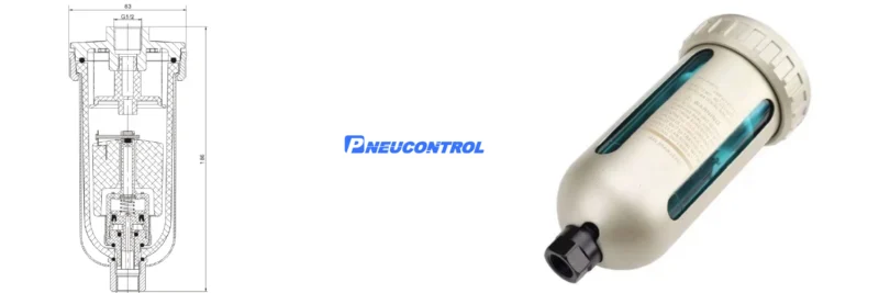 کاتالوگ، لیست قیمت و خرید فیلتر ته خطی پنوکنترل PNEUCONTROL آلومینیومی | مرکز برق