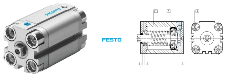 کاتالوگ، لیست قیمت و خرید سیلندر کامپکت AEVU فستو FESTO | مرکز برق